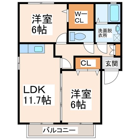 アルカディア　Ｂ棟の物件間取画像